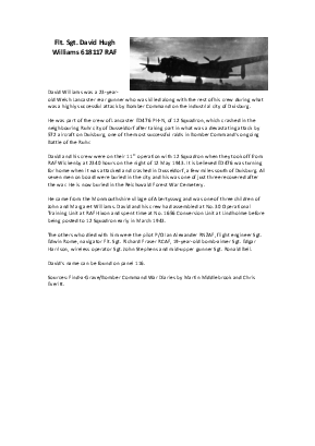 A preview of a PDF biography for Williams, David Hugh